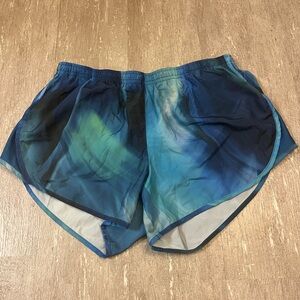 Nike Women's Athletic Shorts in Blue and Green